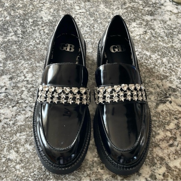 Gianni Bini Black Loafers with Crystal Embellishments NEW WO tags/box - Picture 1 of 3